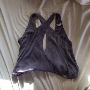 Lilac tank top with open back
